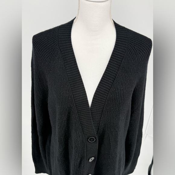 Women's Black Cardigan Sweater - Picture 4 of 10